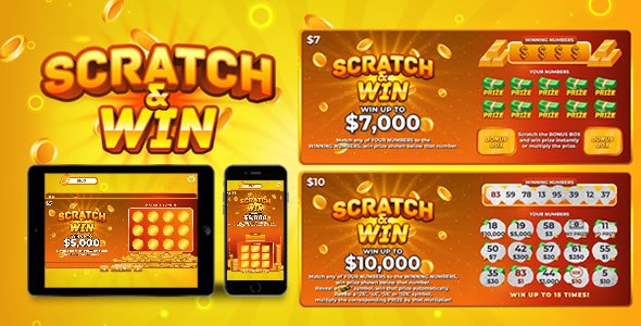 🃏 Scratch & Win v1.2 – HTML5 Game Script (No API, Full Source Code)