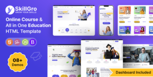 SkillGro - Online Courses & Education Template