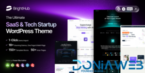 BrightHub – SaaS & Tech Startup WordPress Theme