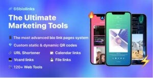 66biolinks SAAS Script Download – Bio Link Builder, URL Shortener & QR Code Generator with Admin Panel