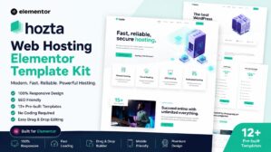 Hozta – Premium Web Hosting Elementor Template Kit Download